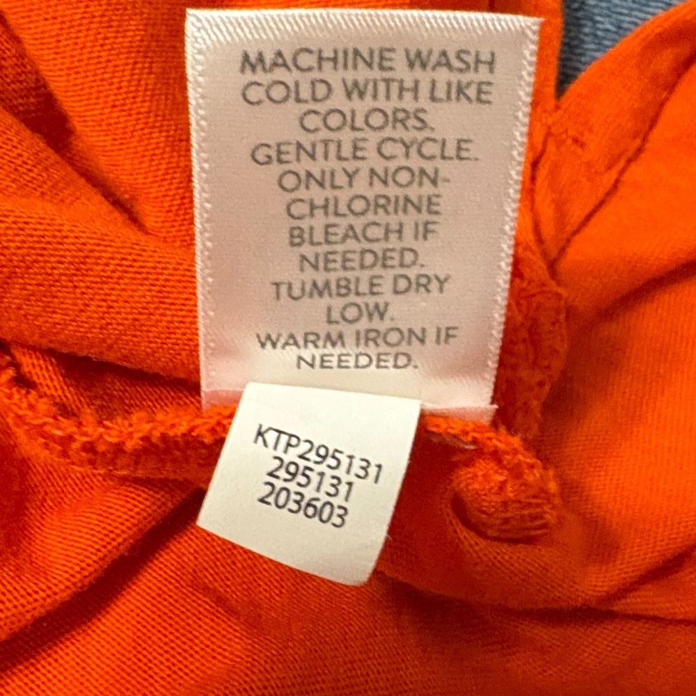 J. Jill Mixed Media Tunic in Orange Cotton Gauze Size Large - Picture 8 of 9
